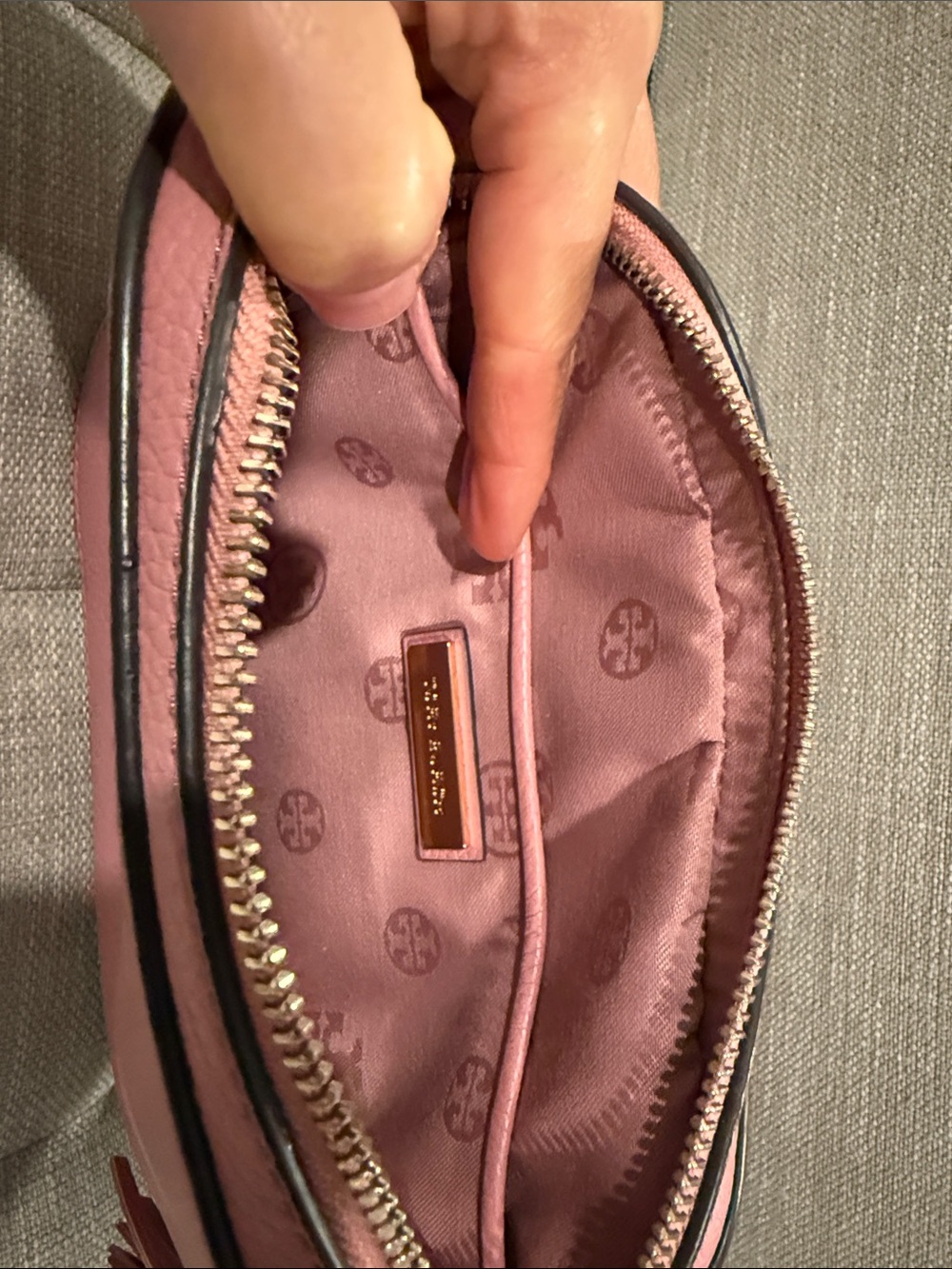 Tory Burch Rose Pink Pebbled Leather Beltbag - Picture 3 of 3